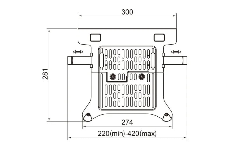 NB F80 + FP-2 full motion 360 rotate pivot 2-9kg gas spring arm 10"-17" laptop tray desktop stand clamp 10-90mm grommet hole