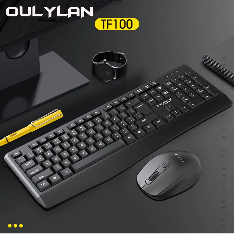 Laptop Desktop Keyboard and Mouse Combination Kit TF100 Wireless new keyboard and mouse setup Home Office New 2024