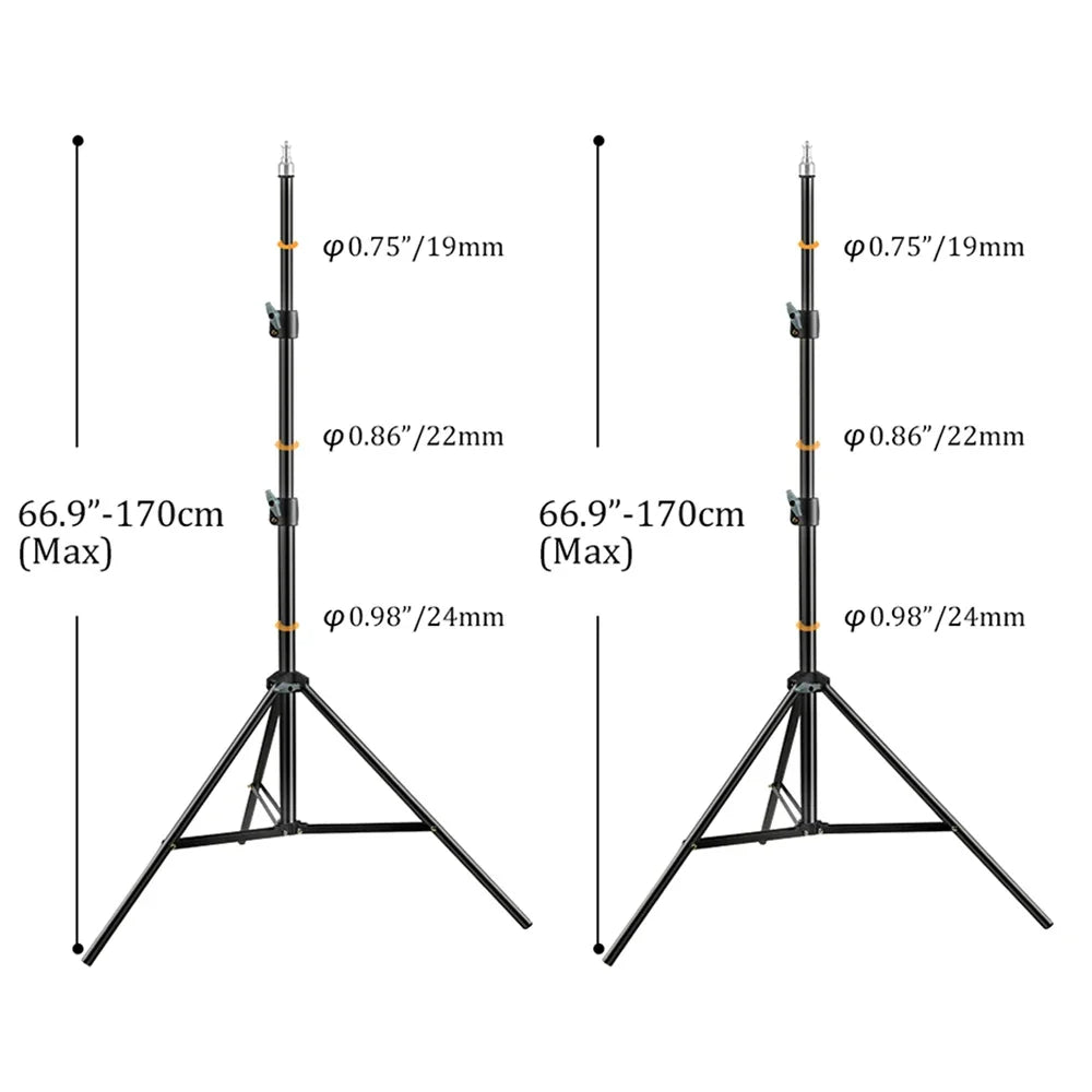 Upgrade 55/170/190cm Light Tripod Stand For Photography Photo Studio Softbox Camermera Umbrella Background Video Lighting Studio