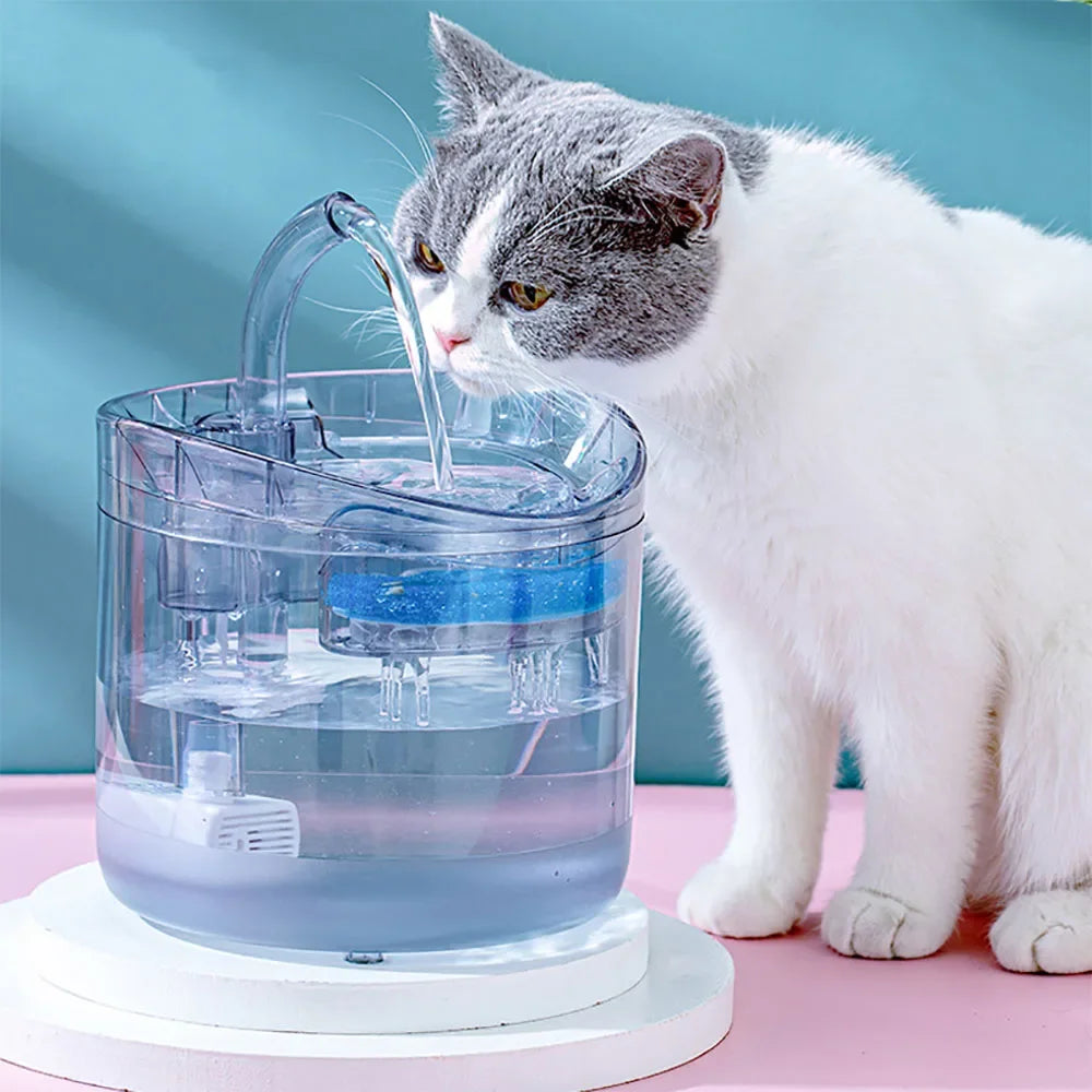 Cat Water Feeder Automation Sensor Faucet Fountain Food Grade Transparent Plastic Dog Water Dispenser For Cat Pet Sensor Drinker