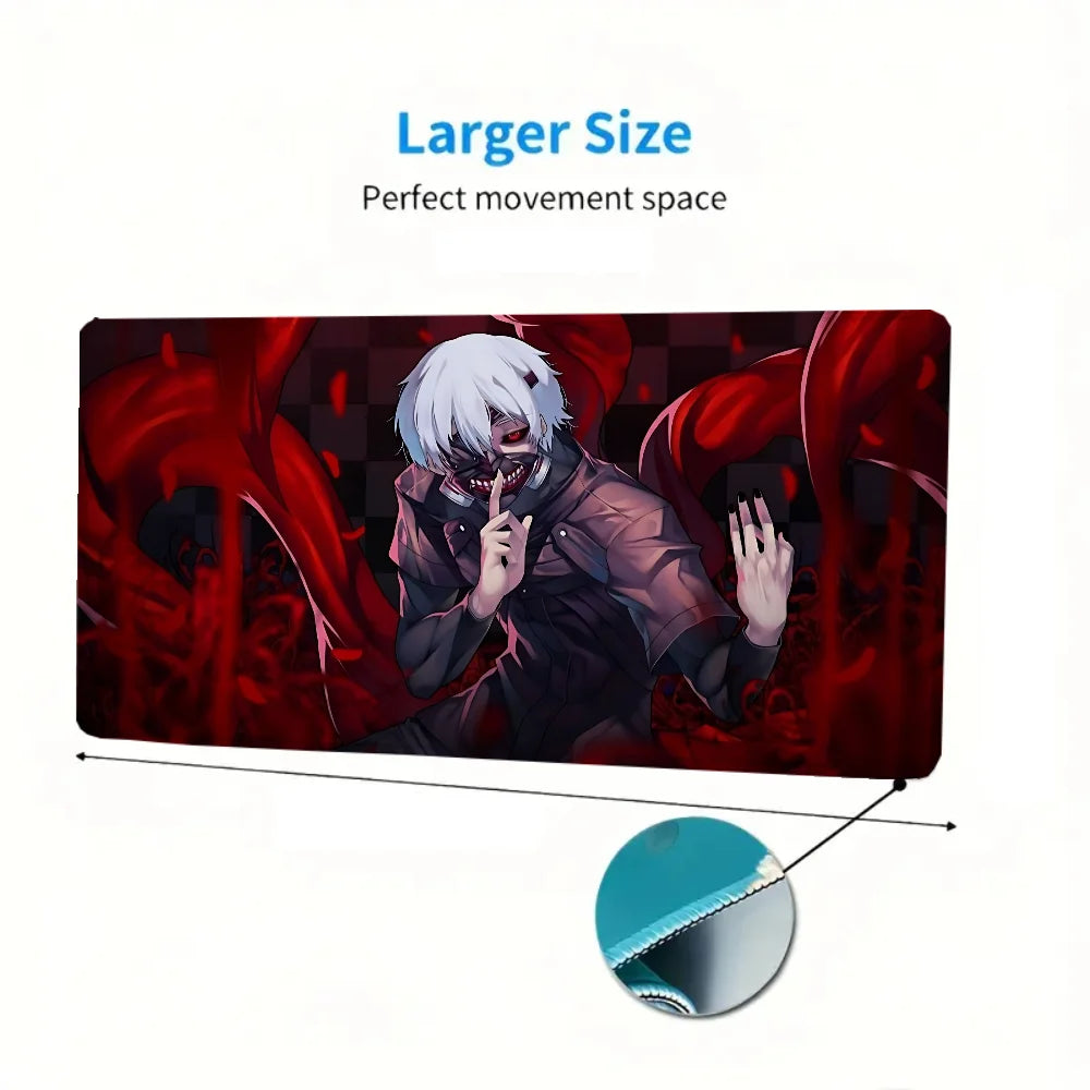 Tokyo Ghoul K-Kaneki Ken Gamer Keyboard Xxl Mouse Pad Anime Gaming Accessories Desk Mat Pc Setup Accessories Mousepad Extended