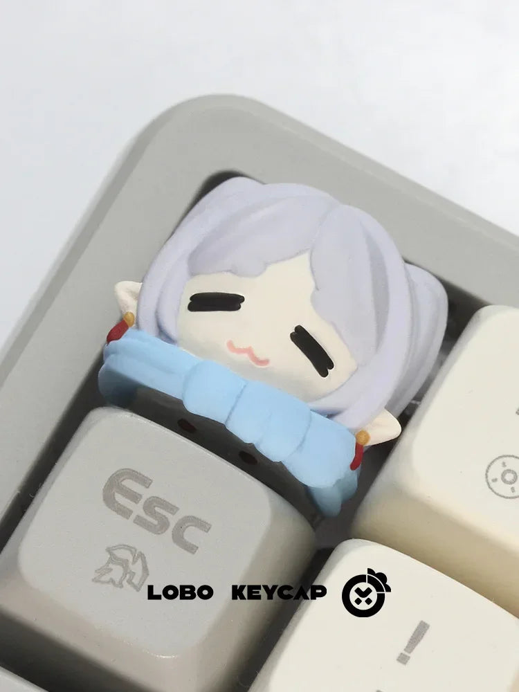 Frieren: Beyond Journey's End Keayboard Keycap Cartoon Frieren Keycap Resin Personalized Anime Mechanical Keyboard Custom Keys