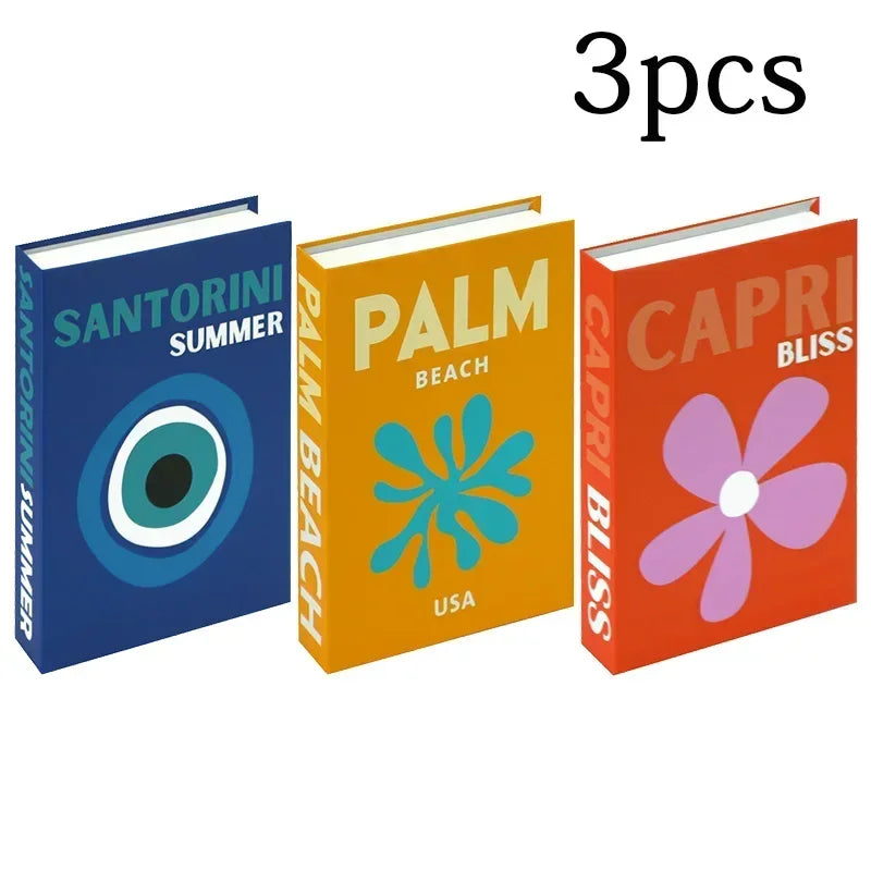 3Pcs Fashion Fake Books Living Room Decoration Designer Books Coffee Table Ornaments Club Hotel Room Villa Prop Books Decoration