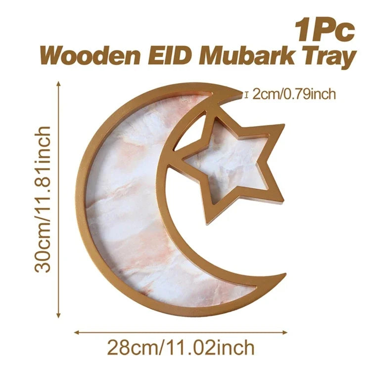 Ramadan Decoration Candy Snacks Tray EID Mubarak Decoration 2025 For Home Ramadan Kareem Islamic Muslim Party Eid Al Adha Gifts