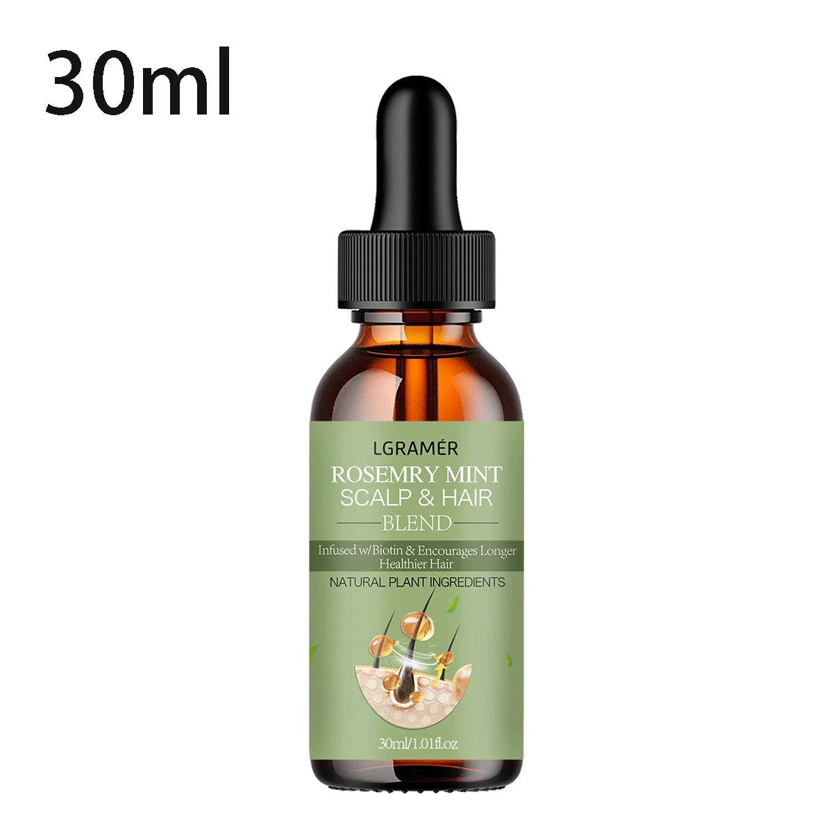 Hair Growth Essential Oil Rosemary Mint Hair Strengthening Oil Nourishing Treatment For Split Ends Dry Organics Hair Care Oil