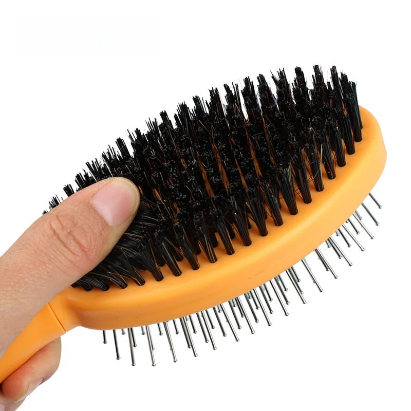 Pet double-sided comb bristle airbag massage needle comb cat and dog comb beauty comb hair removal brush pet supplies Lice Dog