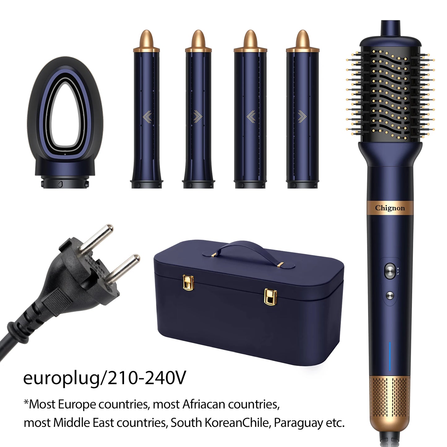 Hair Curler Dryer 6 in1 Air Styler & Hair Dryer for Straight & Wavy Hair Auto-Wrap Curlers Hair Staightener Blow Drier