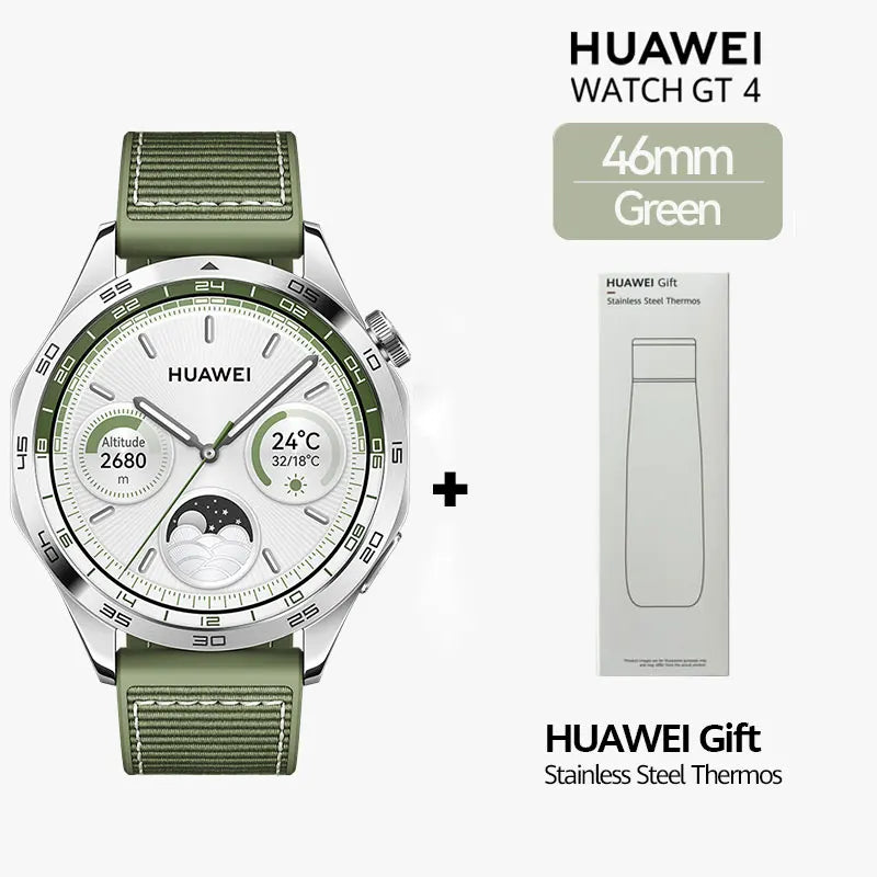 HUAWEI WATCH GT 4 Smartwatch, 14 Days Battery Life, Android & iOS , Saudi Version with Local Warranty, Delivery from Riyadh