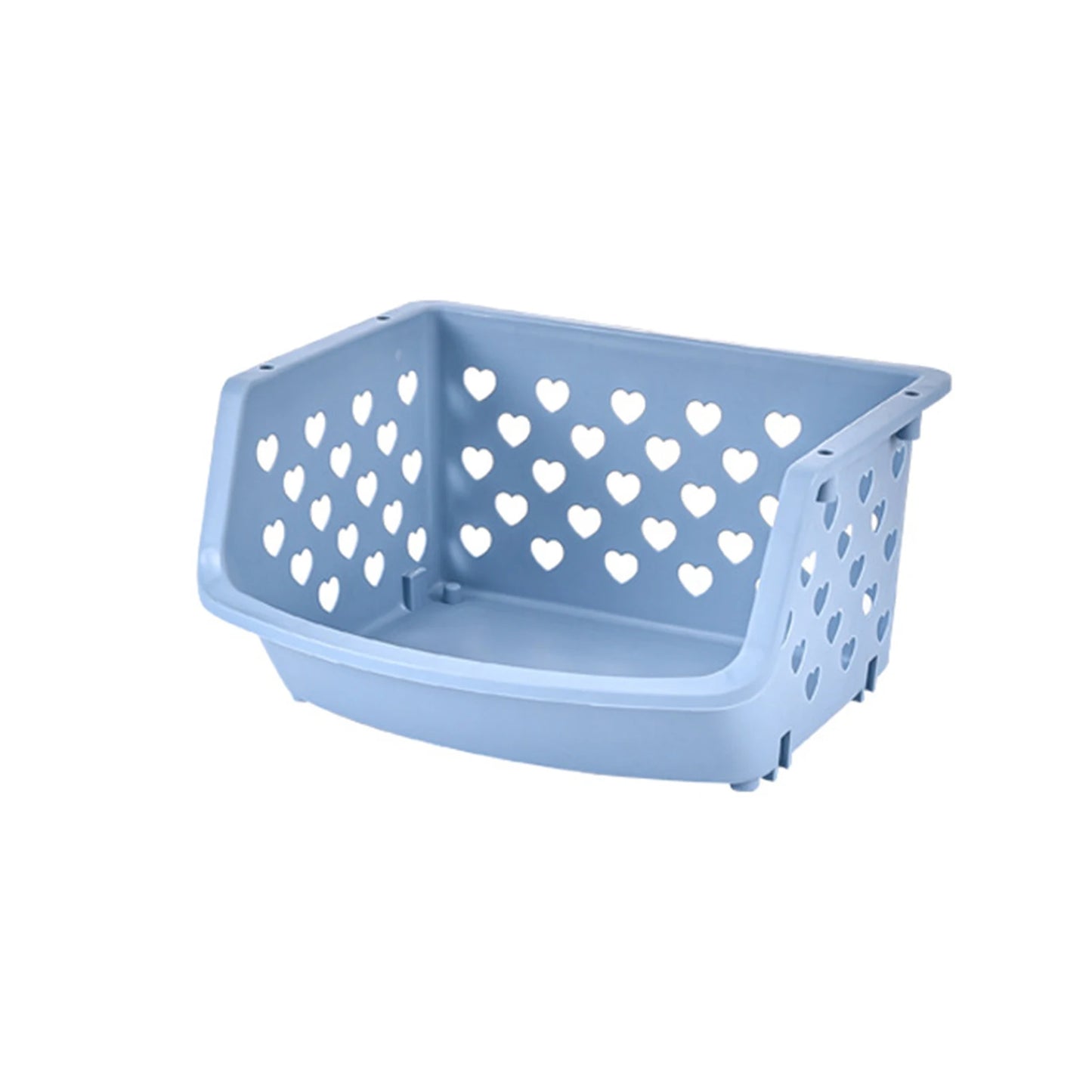 New Hot Durable Stackable Single-deck Hollow Fruit Vegetable Storage Box Colanders Strainer Kitchen Organizer Basket Shelf Racks