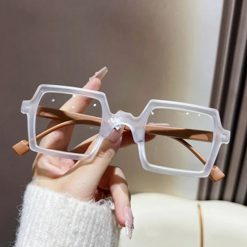 2024 Trending New Sqaure Reading Glasses Frame Women Men Computer Eyeglasses Unisex Retro Presbyopia Eyewear 0+1.0+1.5+4.0