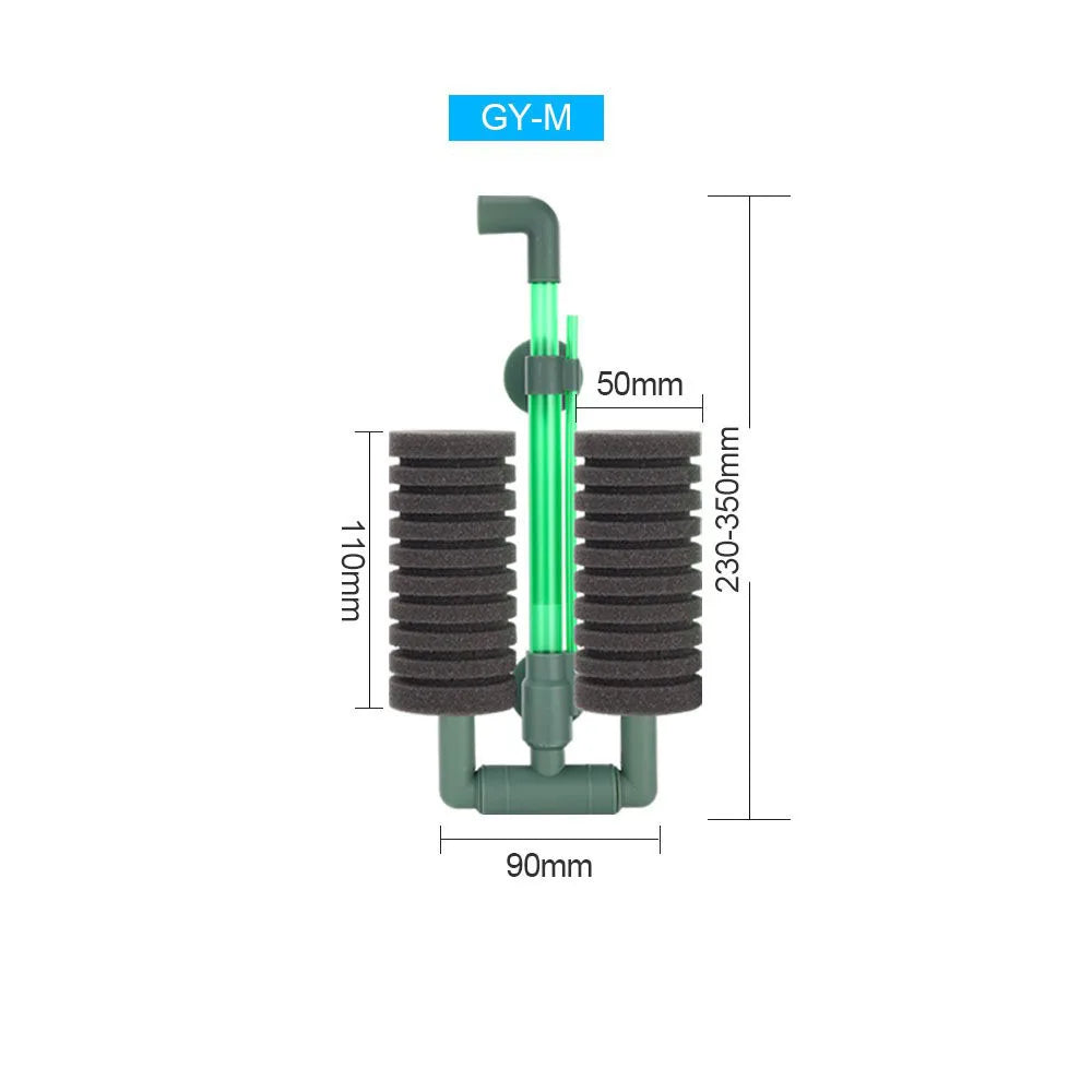 Aquarium Double Head Sponge Filter Aquarium Accessories Purifying Clean Water Fish Tank Air Pump Professional Aquario Filtro