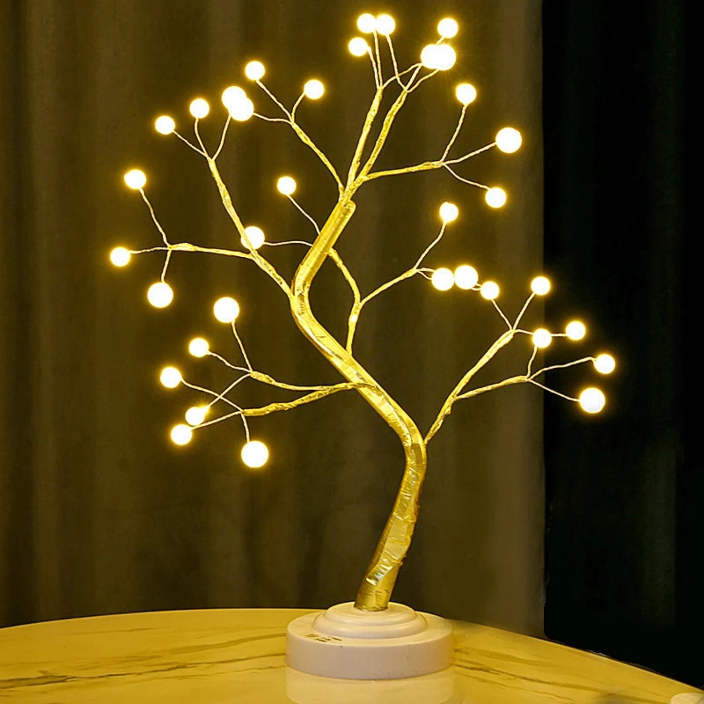 Exquisite Beautiful Battery Powered Cherry Blossom Bonsai Tree Night Light - Stunning Decorative Artificial Tree Light for Creat