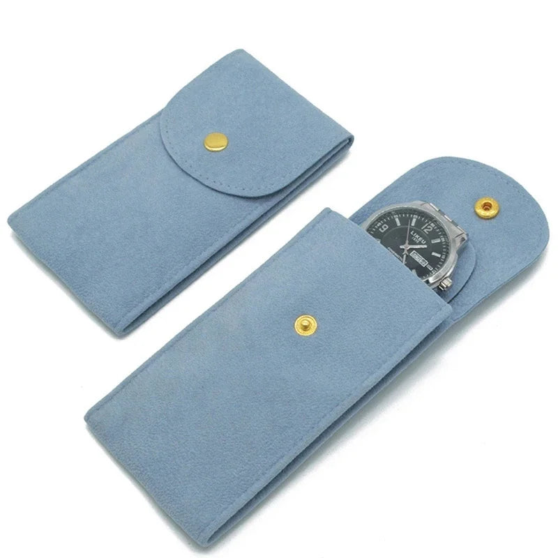 Portable Flannelette Fabric Watch Pouch Storage Bag Single Watch Travel Organizer Display Pouch for Men and Women Dropshipping