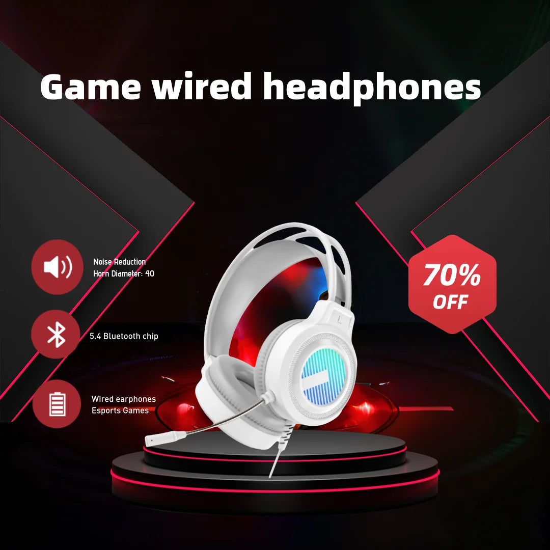 SW-G8 Gaming Headset Gaming Wired 7.1 Channel Noise Cancelling Multifunctional Headset Computer Laptop USB Gaming Headset