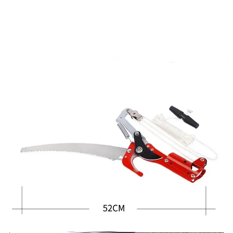 مقص تقليم الأشجار عالي الارتفاع بثلاث بكرات مقص تقليم الأغصان مقص الحديقة منشار قطف الفاكهة أدوات القطع بدون قضيب