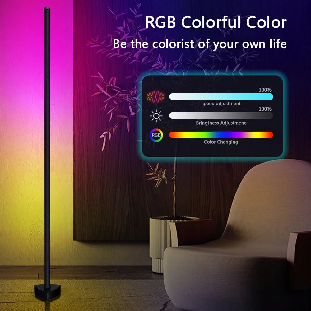 Tuya LED Smart RGB Mood Light Living Room Corner Floor Lamp for Bedroom Nordic Home Decor Table Lamp Interior Stand Lighting