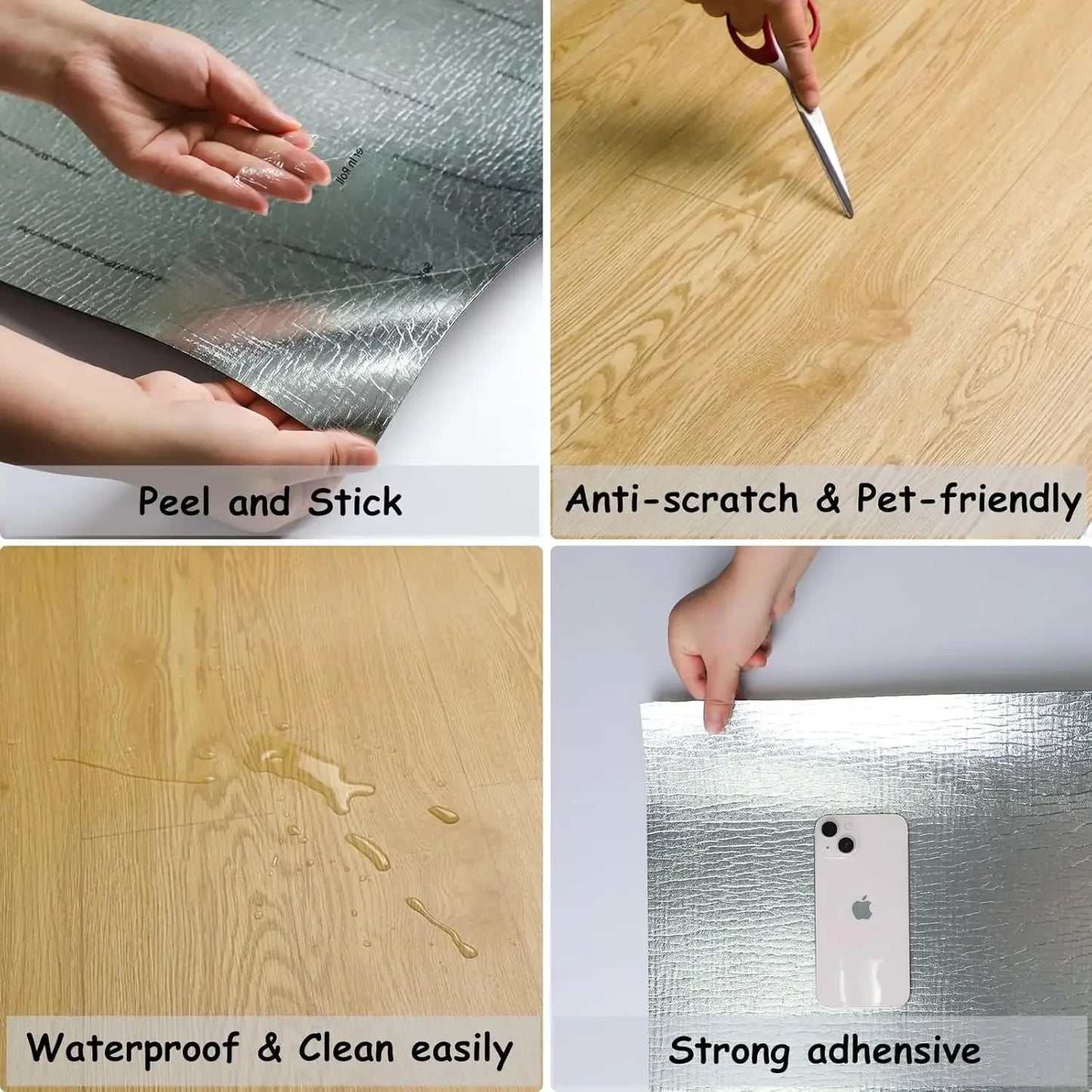 40cm Thick Anti Slip Floor Tiles Sticker Self Adhesive Waterproof Stickers for Home Decor Industrial Cement Vinyl Floor Stickers