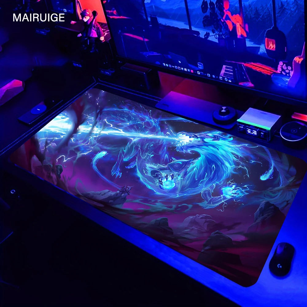 وسادة ماوس Blue Dragon Speed ​​Mouse Pad لألعاب الكمبيوتر وملحقات المكتب وسجادة المكتب وأجهزة الكمبيوتر المكتبية ووسادة الطاولة لإعداد الألعاب