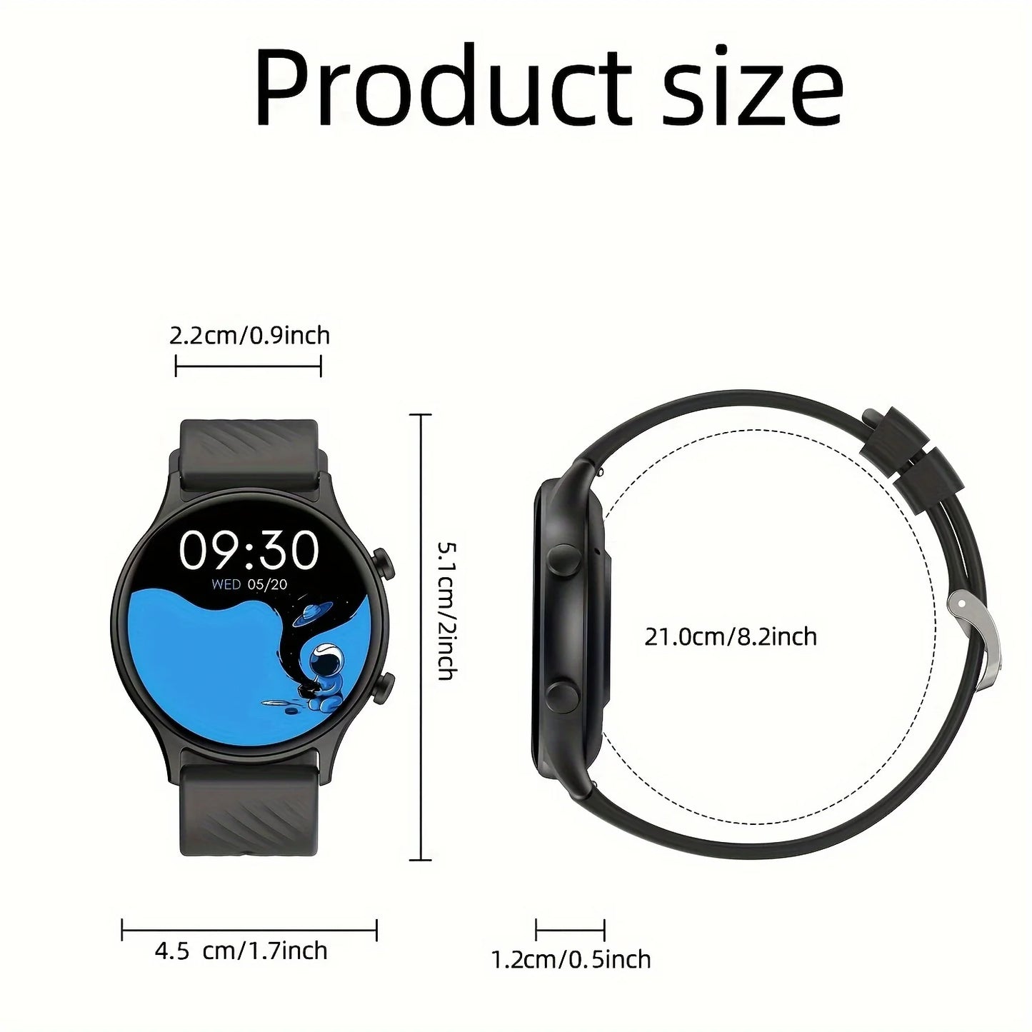 1pc New Smart Watch (Make/Answer Call), 3.53cm TFT HD Full Touch Screen Sport Fitness Watch, Smart Watch With Ai Voice Control/S