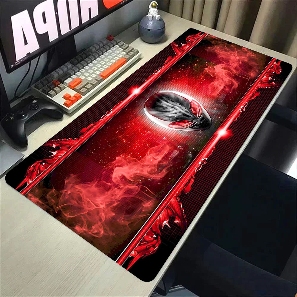 Anime Mouse Pad Alienware Gaming Setup Anti-slip Mousepad Natural Rubber PC Keyboard Deskmat almohadilla para Office Accessories