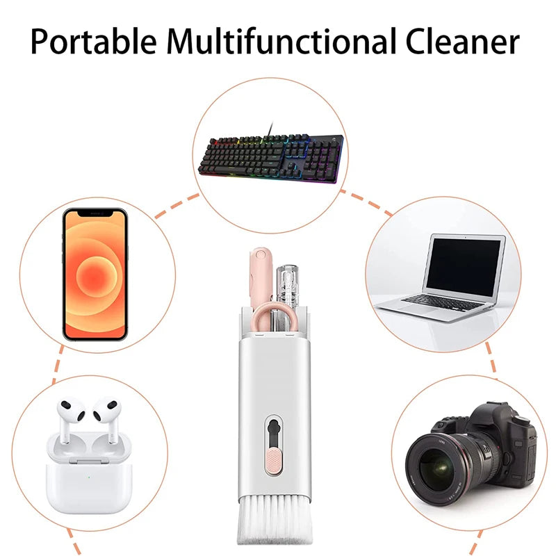 7-in-1 Keyboard Cleaning Brush Kit Earphones Cleaning Pen For AirPods iPhone Cleaning Tools Computer Cleaner Kit Keycap Puller