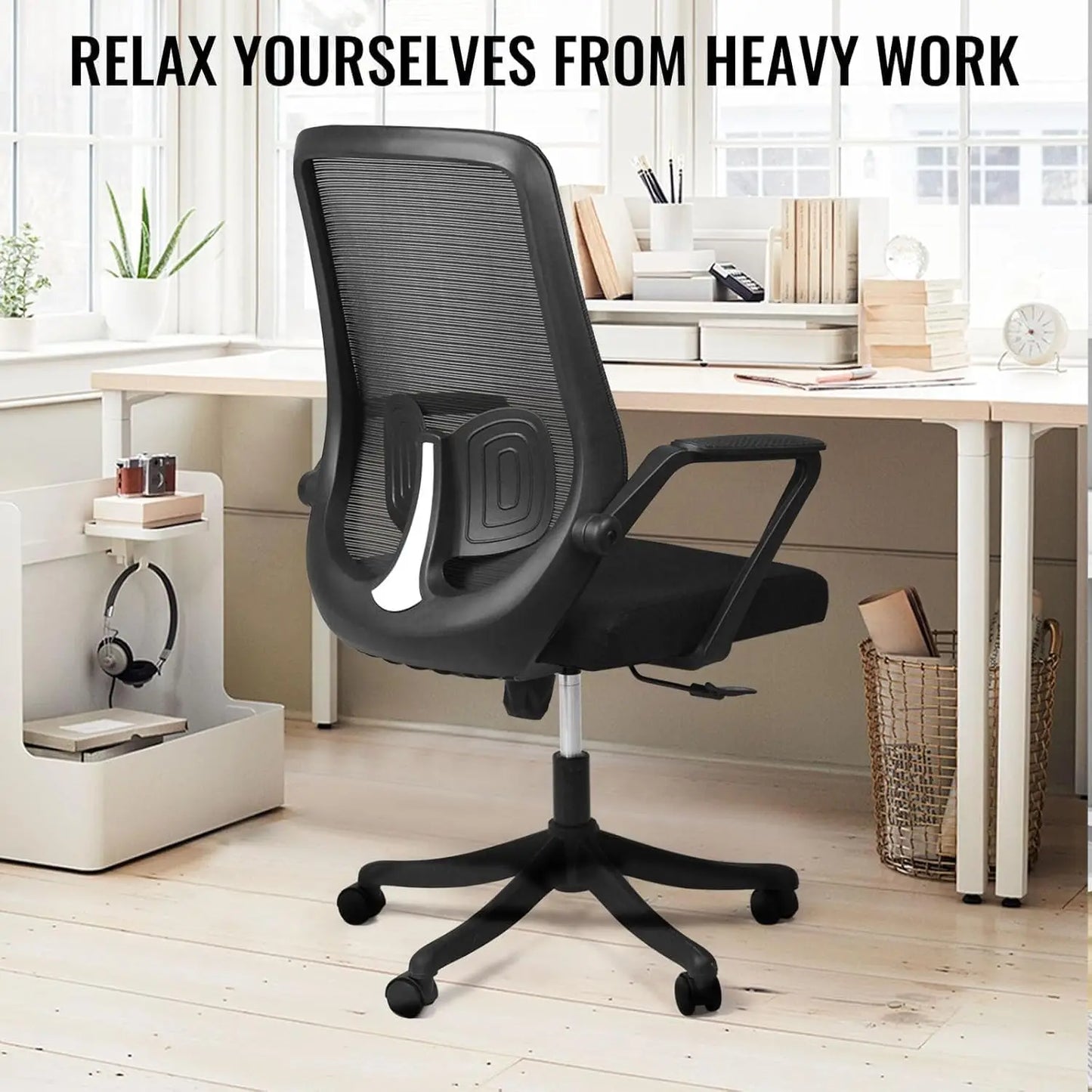 Upgrade Ergonomic Office Chair,Swivel Computer Desk Chair,High Back Mesh Mesh Breathable Desk Chair Lumbar Support,Black