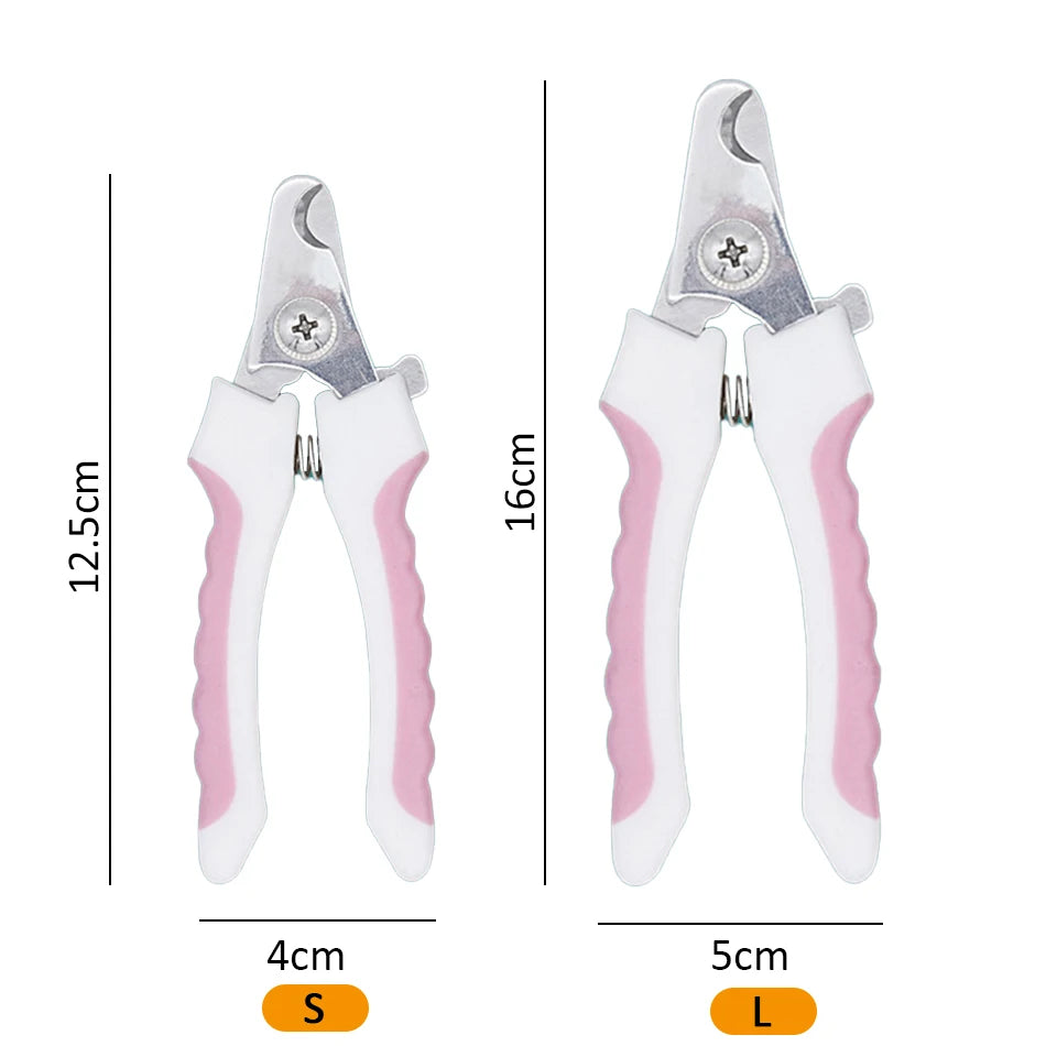 مقص أظافر احترافي للحيوانات الأليفة من الفولاذ المقاوم للصدأ، مقص أظافر للكلاب والقطط، مقص أظافر موفر للعمالة، مستلزمات مريحة للعناية بالكلاب