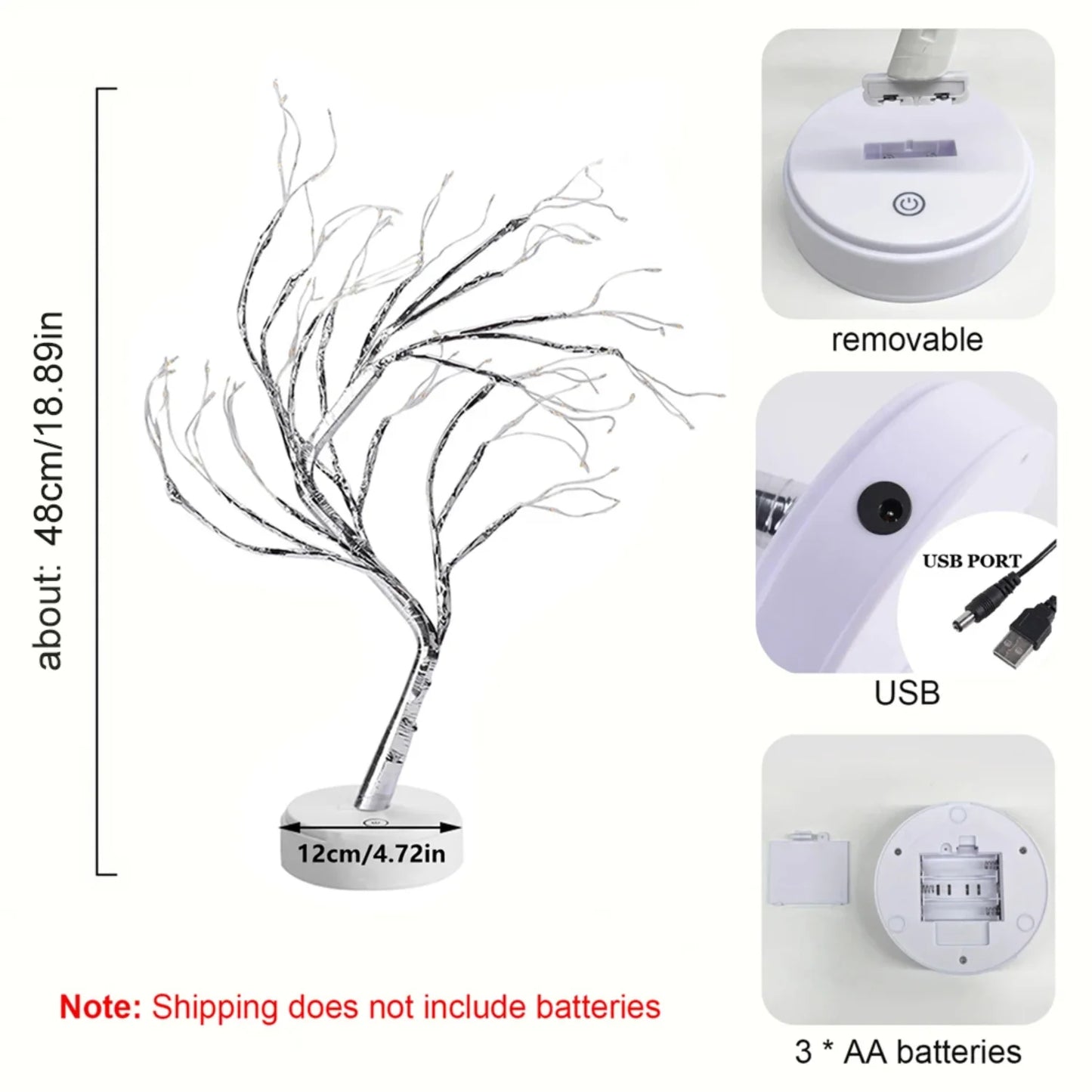 LED Night Lamp, Tree Table Lamp, Pearl Lamp, USB Sprite Tree Lamp, Valentine's Day, Birthday, Mother's Day gifts