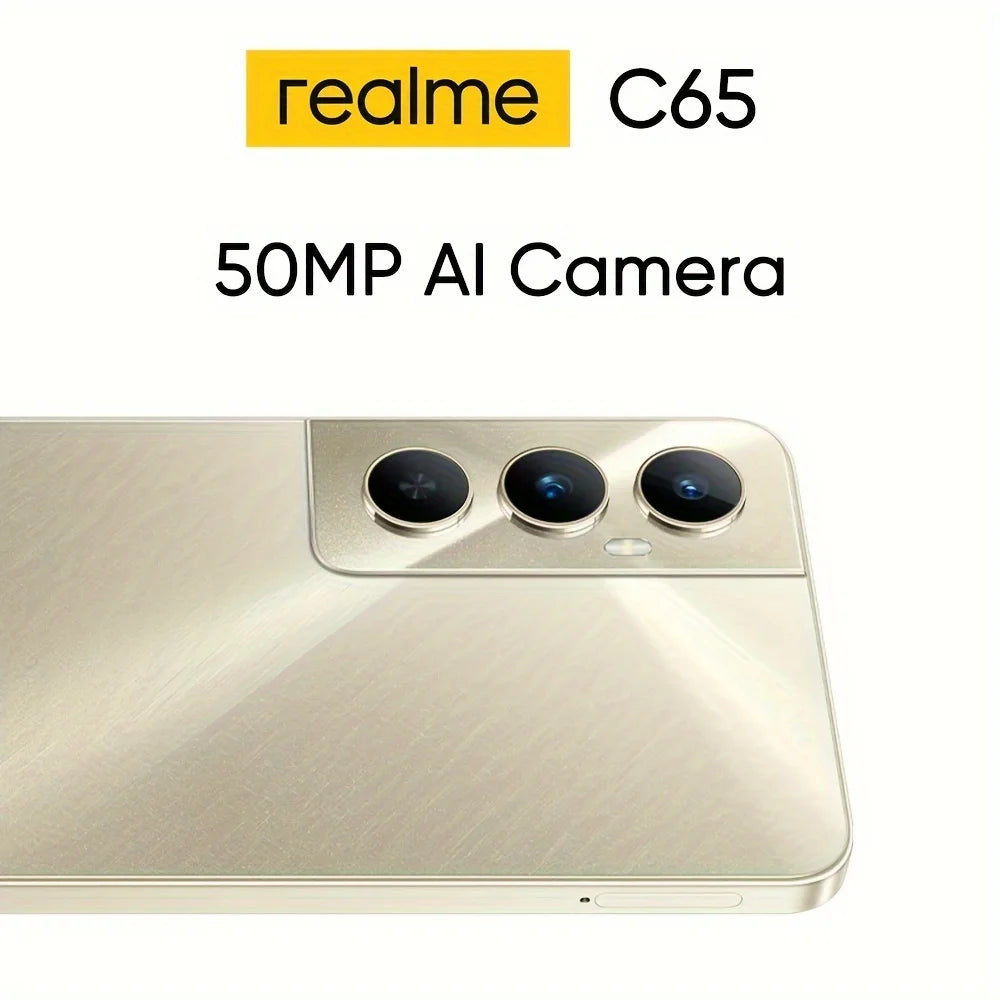 هاتف realme C65 الذكي كاميرا 50 ميجا بكسل AI شحن 45 وات SUPERVOOC شاشة كبيرة 6.67 بوصة بطارية 5000 مللي أمبير Helio G85 NFC