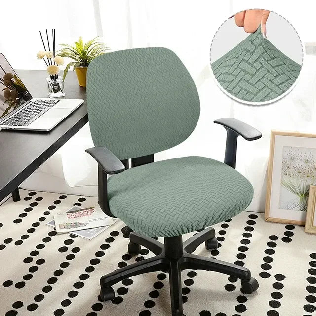 Luxurious Jacquard Stretch Slipcover for Office Chair - Elevate Your Workspace with Opulent, High-Quality Design. Experience Ult