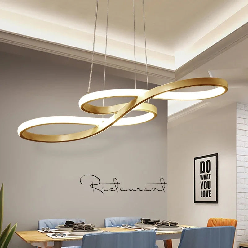 Modern Kitchen Island Pendant Lights Bar Table Dining Room Decor Hanging Lights Remote Dimming Kitchen Led Cord Pendant Lamp Led