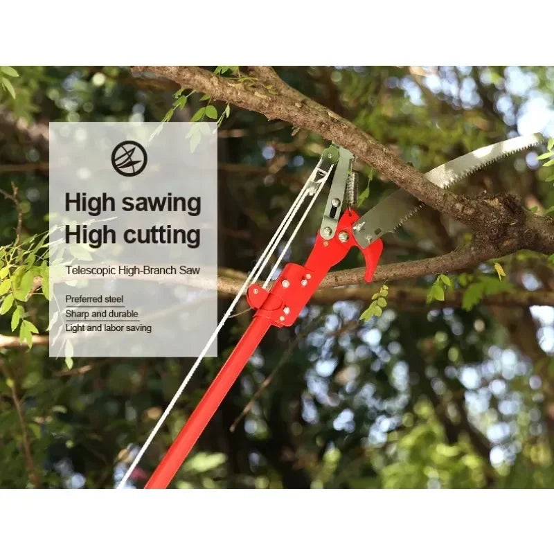 High Altitude Three Pulley Pruning Scissors Tree Pruner Branches Cutter Garden Shears Saw Fruit Pick Cutting Tools Without Rod