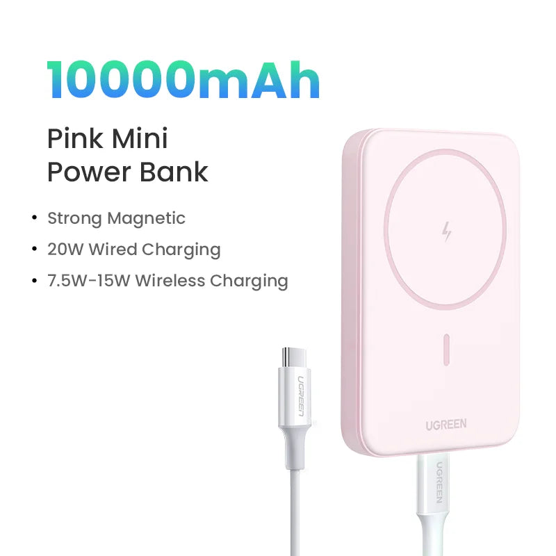 UGREEN PD20W Power Bank Magnetic 10000mAh Portable Wireless Fast Charging PowerBank for Magsafe for iPhone 15 Pro Max 16 Pro