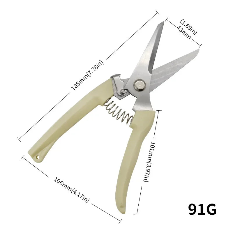 Stainless Steel Garden Pruner Scissors Pruning Tree Fruit Graft Planting Branch Garden Branch Cutting Sharp Garden Tools