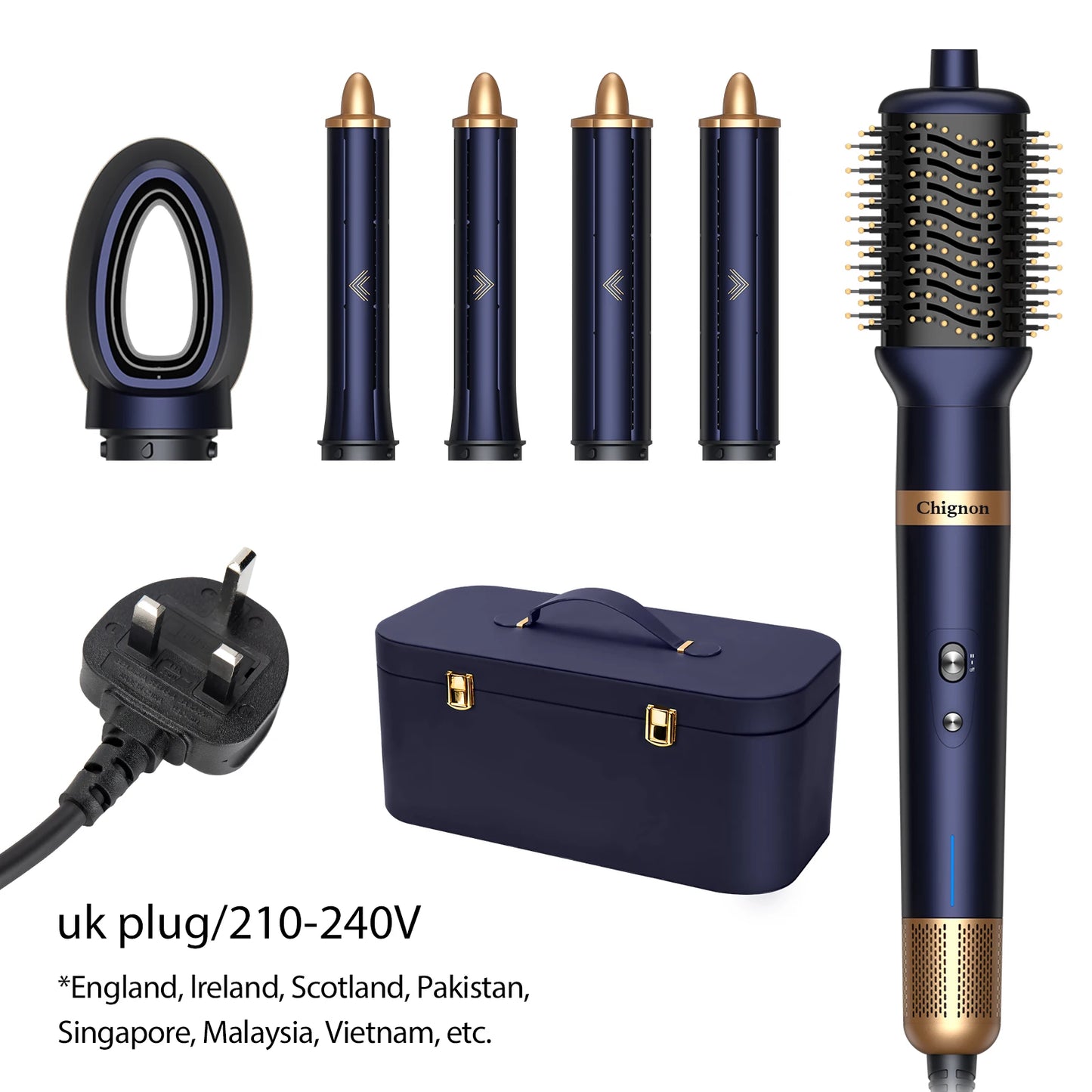 Hair Curler Dryer 6 in1 Air Styler & Hair Dryer for Straight & Wavy Hair Auto-Wrap Curlers Hair Staightener Blow Drier