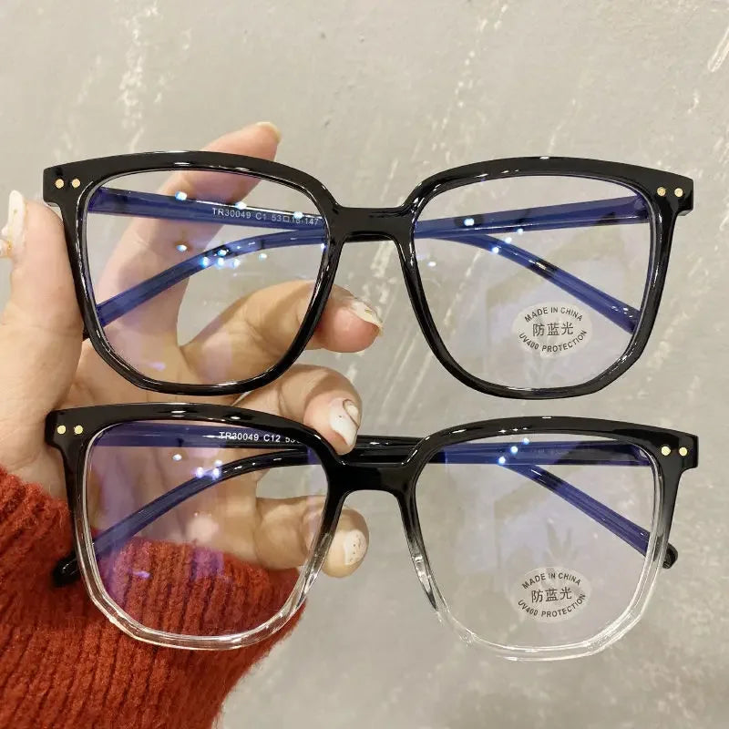 Stylish Transparent Frame Myopia Glasses Women Men Anti-Blue Light Square Minus Diopter Eyewear Optical Spectacle Eyeglasses