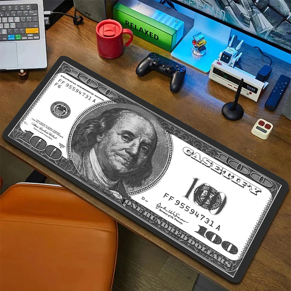 Dollar Gaming Pc Setup Accessories Gamer Desk Mat Mouse Pad Large Computer Table Mousepad Anime Mats Office Xxl Mause Pads Mice