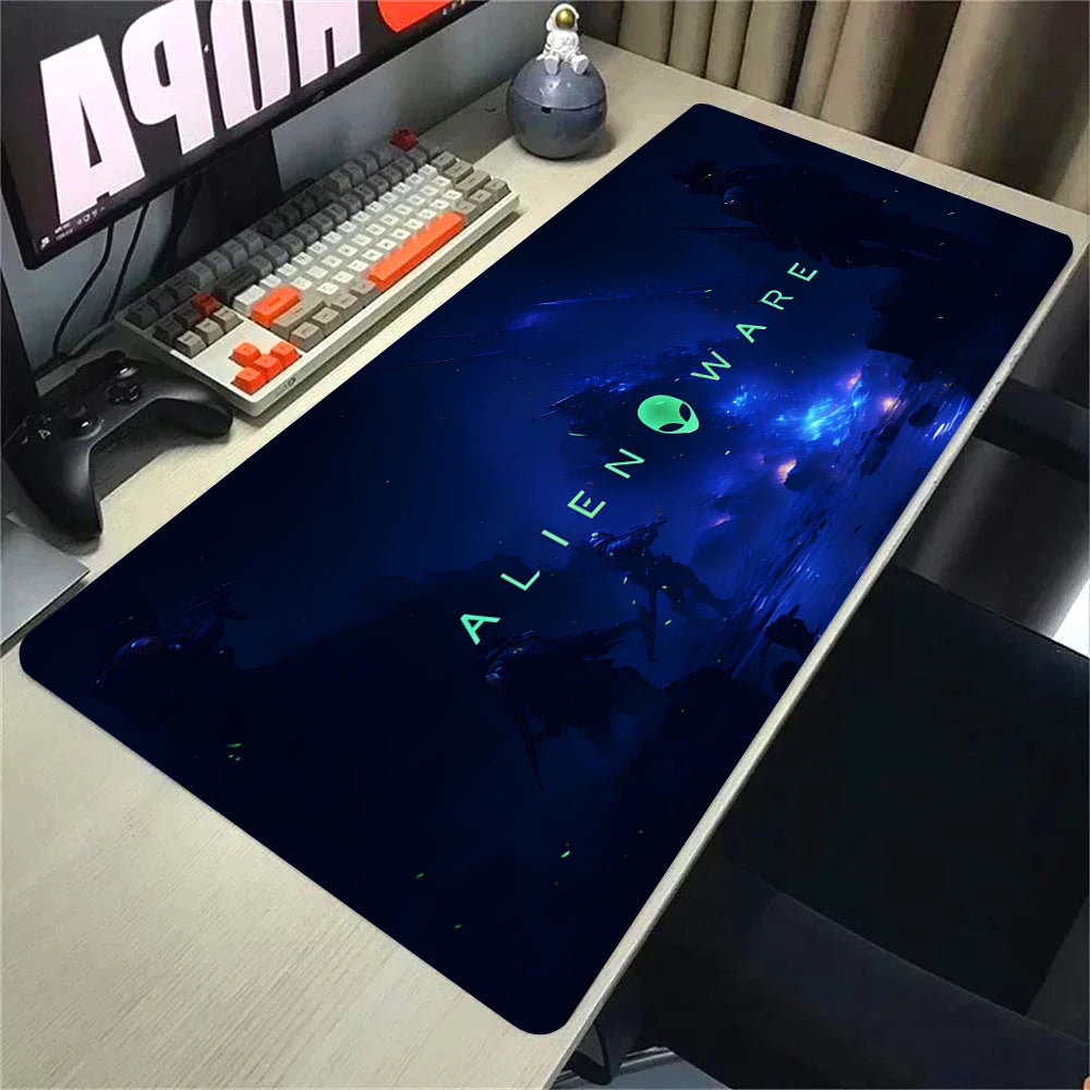 Anime Mouse Pad Alienware Gaming Setup Anti-slip Mousepad Natural Rubber PC Keyboard Deskmat almohadilla para Office Accessories