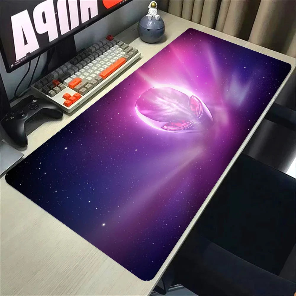 Anime Mouse Pad Alienware Gaming Setup Anti-slip Mousepad Natural Rubber PC Keyboard Deskmat almohadilla para Office Accessories