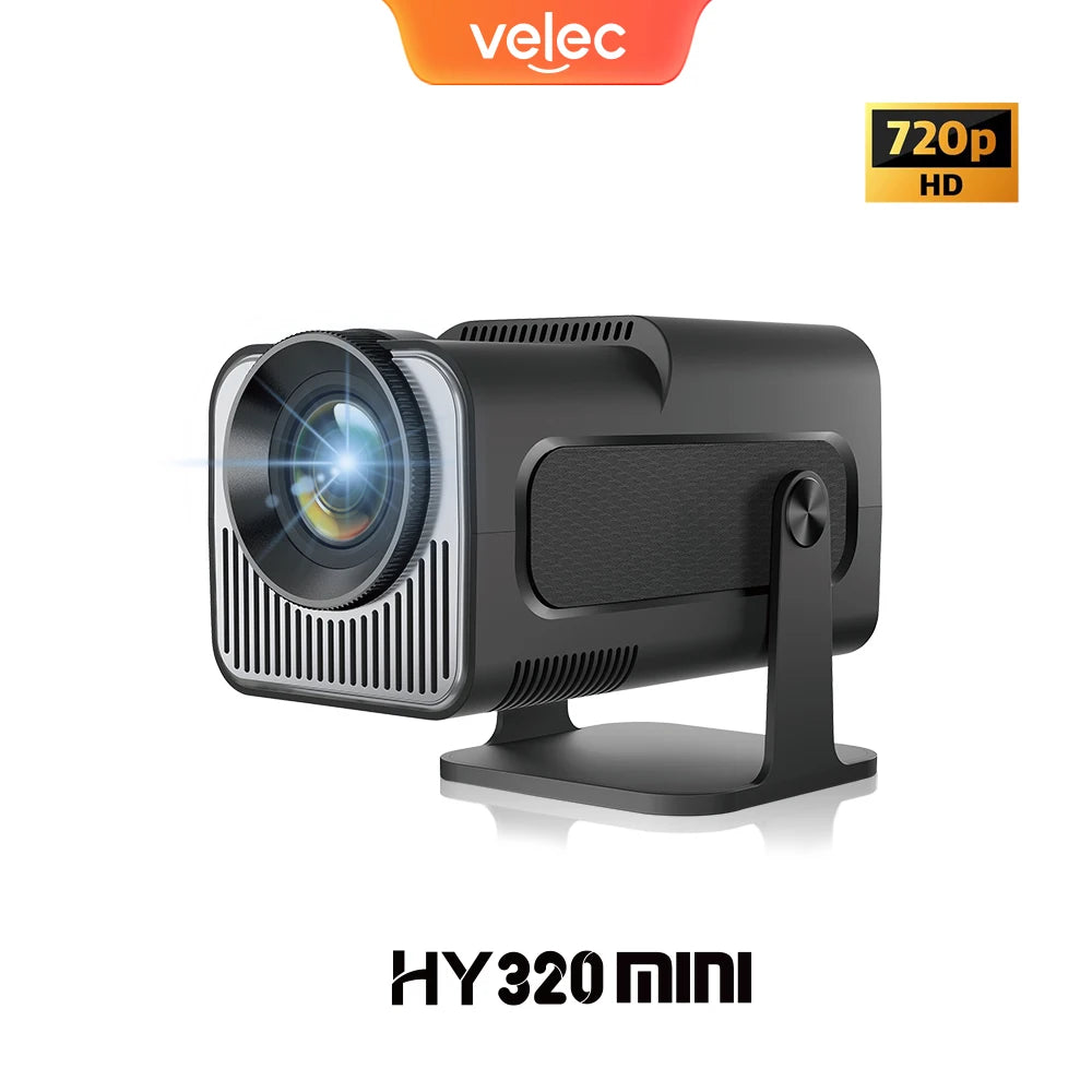 جهاز عرض صغير Velec HY320 محدث بدقة 4K يعمل بنظام Android 11 وWiFi 6 وBT 5.0 Allwinner H713 للمنزل والاستخدام الخارجي، جهاز عرض محمول HY320 MINI