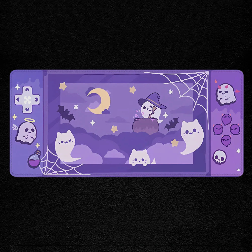 Cute Ghosts Gamer Desk Accessories Office Gaming Mats Mouse Pads Mousepad Anime Computer Table Mause Pad Mat Large Pc Xxl Setup