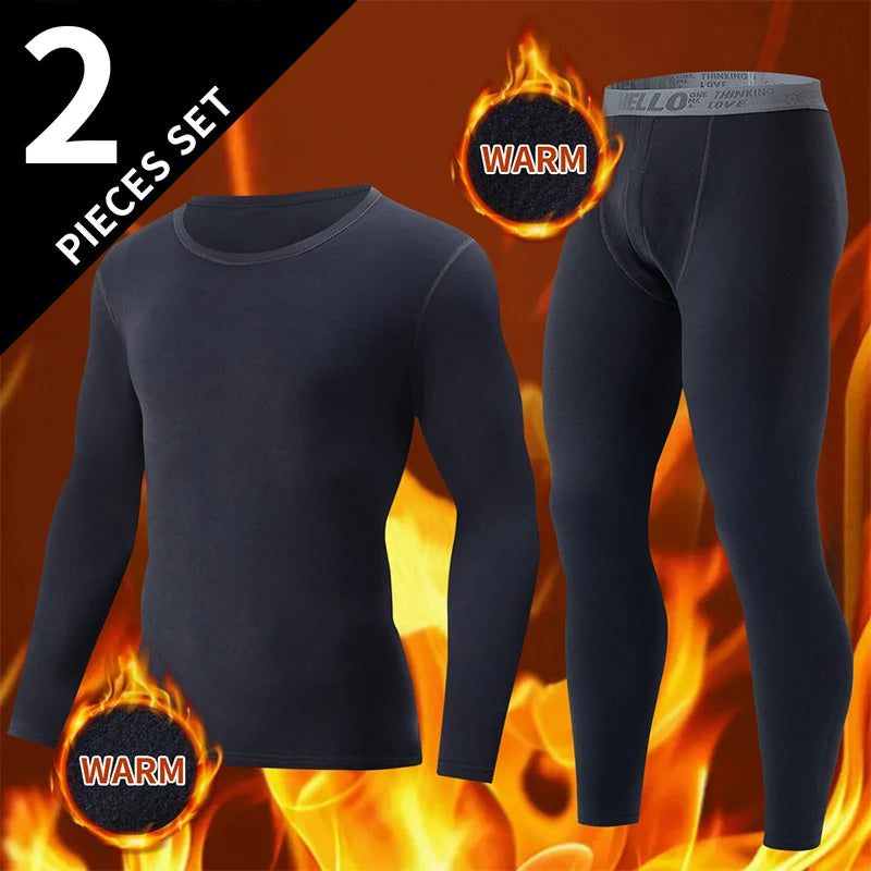 4-Piece /2-Piece Men's Long-sleeved Trousers In Autumn And Winter Thermal Underwear Casual Joker Sports Fitness Solid Color Suit