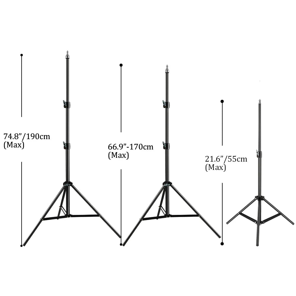 Upgrade 55/170/190cm Light Tripod Stand For Photography Photo Studio Softbox Camermera Umbrella Background Video Lighting Studio