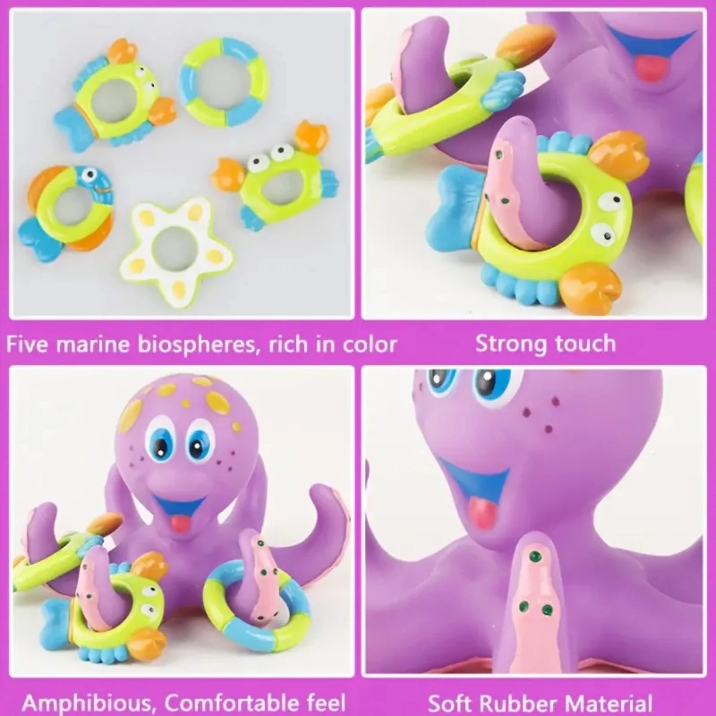 Baby Bath Toy Water Toy Fun Flowing Ring Throwing Game Bathtub Swimming Pool Kids Educational Toy Baby Kids Gift Baby bath toys