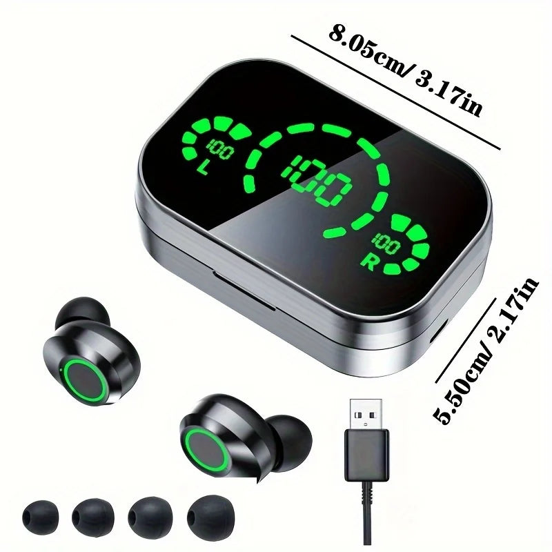 TWS Wireless Ear Earbuds Headset Battery Display Earphone Power Supply Box Earpiece Stereo Headphone For  Earbuds For  Phone Hea