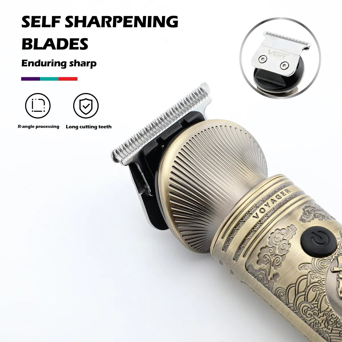 Hair Trimmer Professional Hair Clipper Metal Hair Cutting Machine  Cordless Rechargeable Trimmer  Men V-962