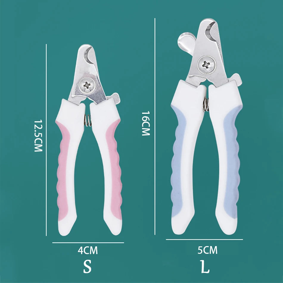 مقص أظافر احترافي للحيوانات الأليفة من الفولاذ المقاوم للصدأ، مقص أظافر للكلاب والقطط، مقص أظافر موفر للعمالة، مستلزمات مريحة للعناية بالكلاب