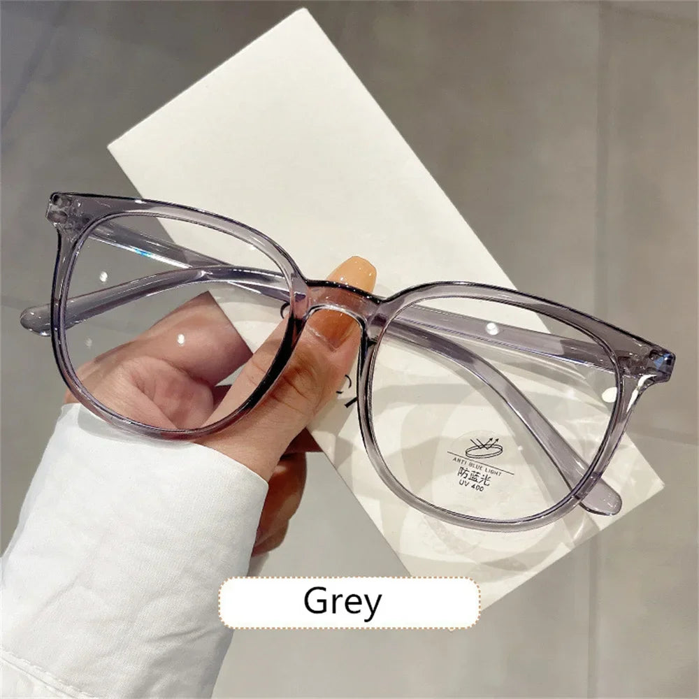 Retro Square Glasses Ultra-light Transparent Frame Eyewear Anti-blue Light Flat Glasses Korean Popular Decoration Eyeglasses