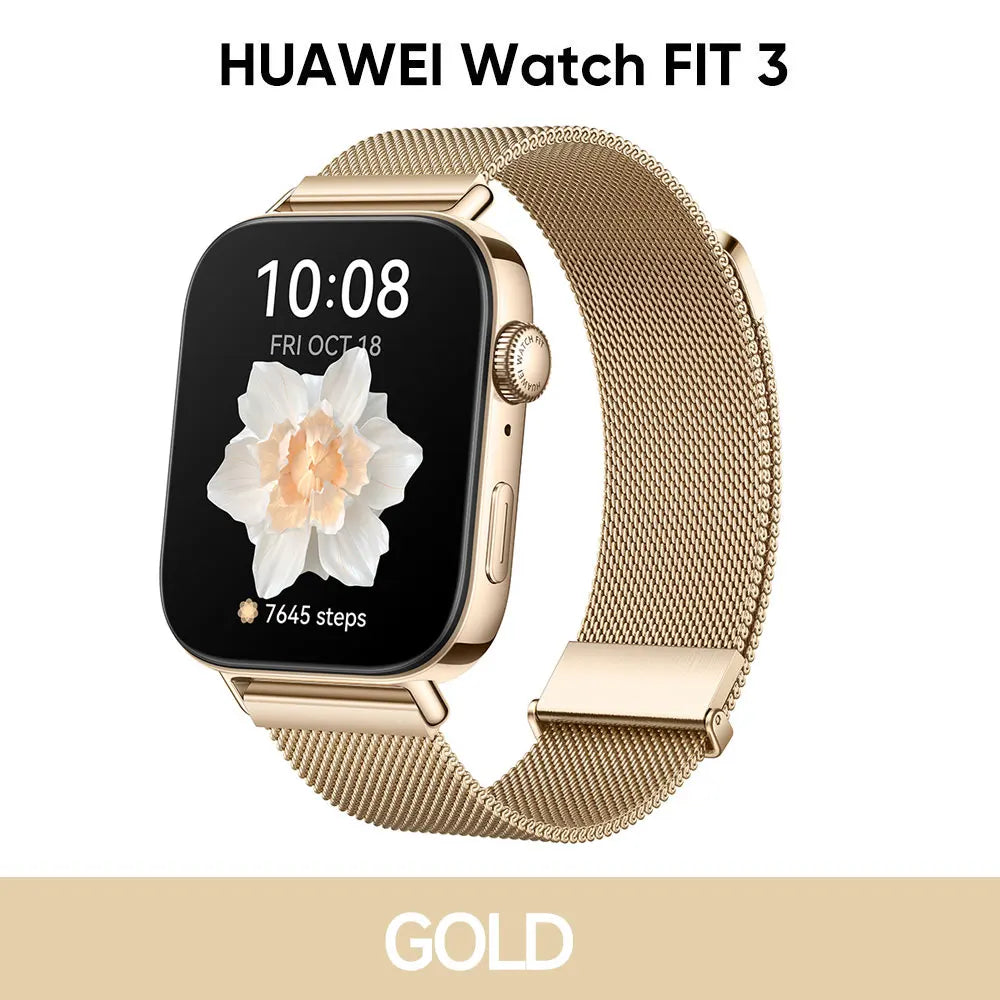 HUAWEI Watch Fit 3 Smartwatch, 1.82'' AMOLED Display,IOS and Android,Saudi Version with Local Warranty, Delivery from Riyadh