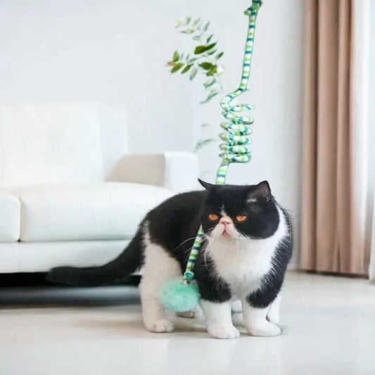 Interactive cat hanging toy selfie interactive kitten toy play pacifier stick toy cat with bell Cat wand toy Cat grass Puppy toy